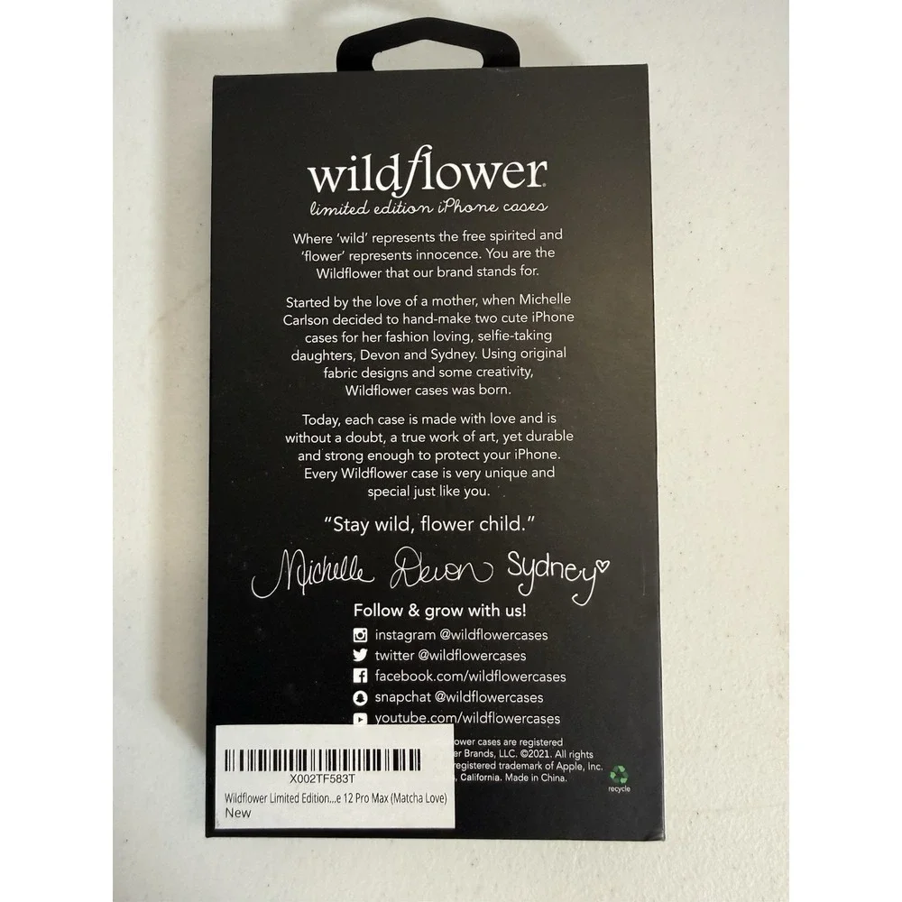 Wildflower Matcha Love Green‎ Hearts iPhone 12 Pro Max Protective Phone Case